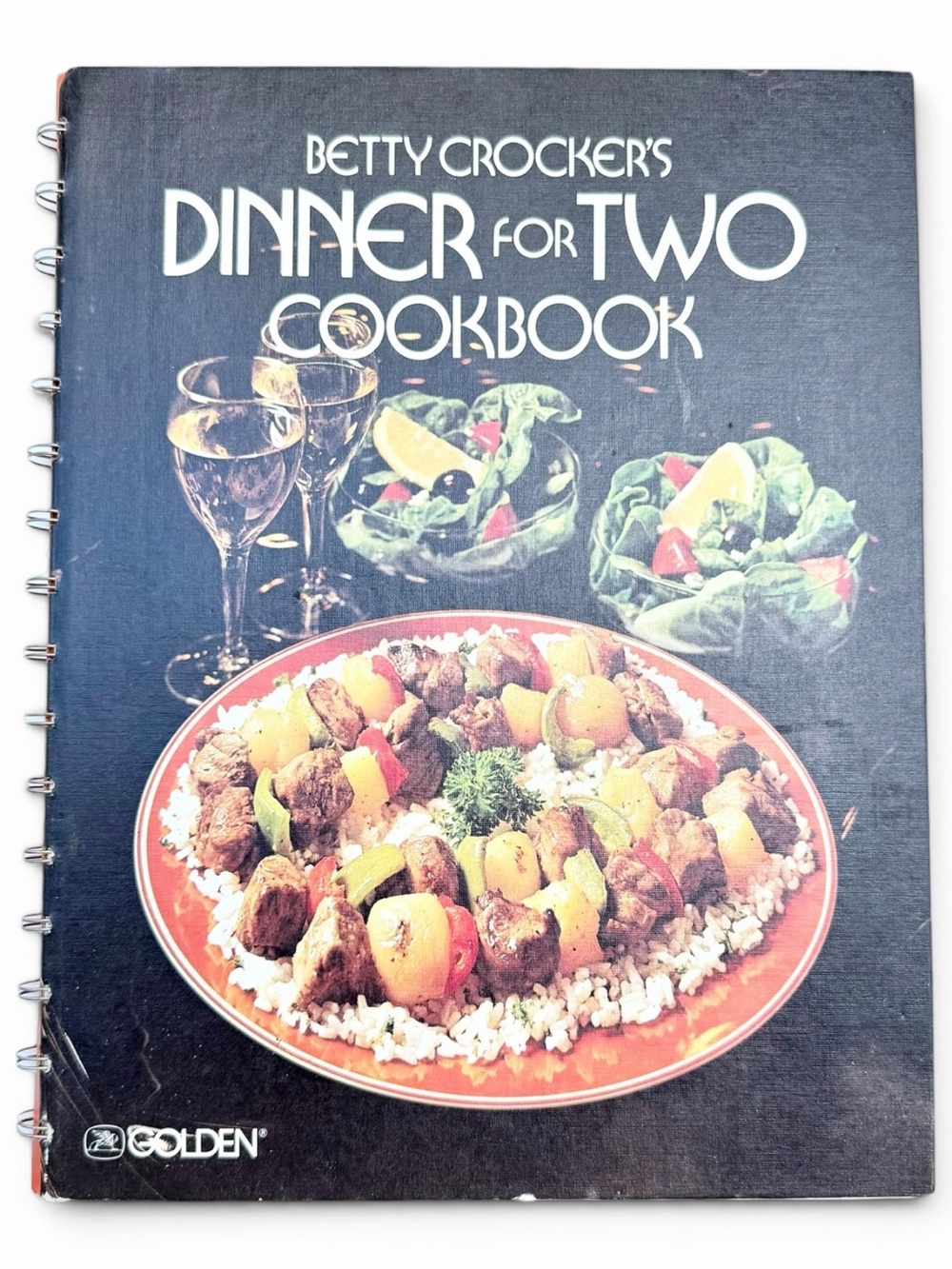 Betty Crocker’s Dinner for Two Cookbook 1979 Vintage Spiral Bound Golden Press